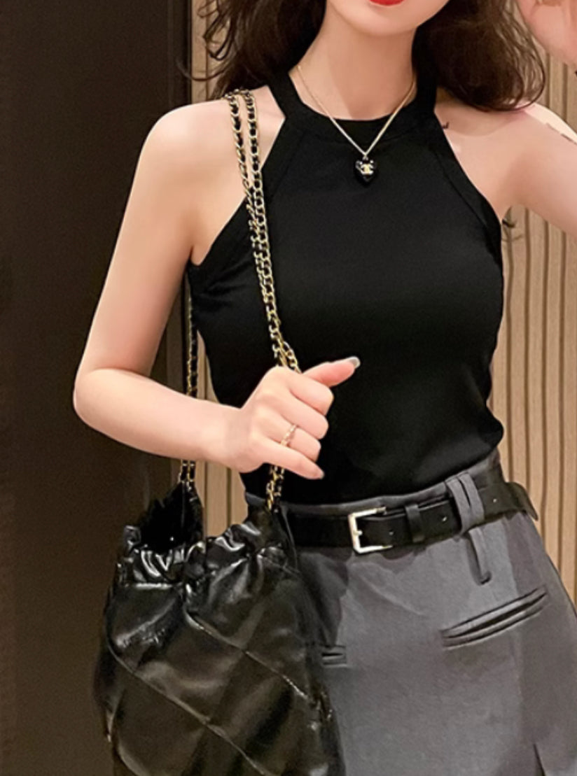 Woman Halter Neck Camisole Short Tops CST003