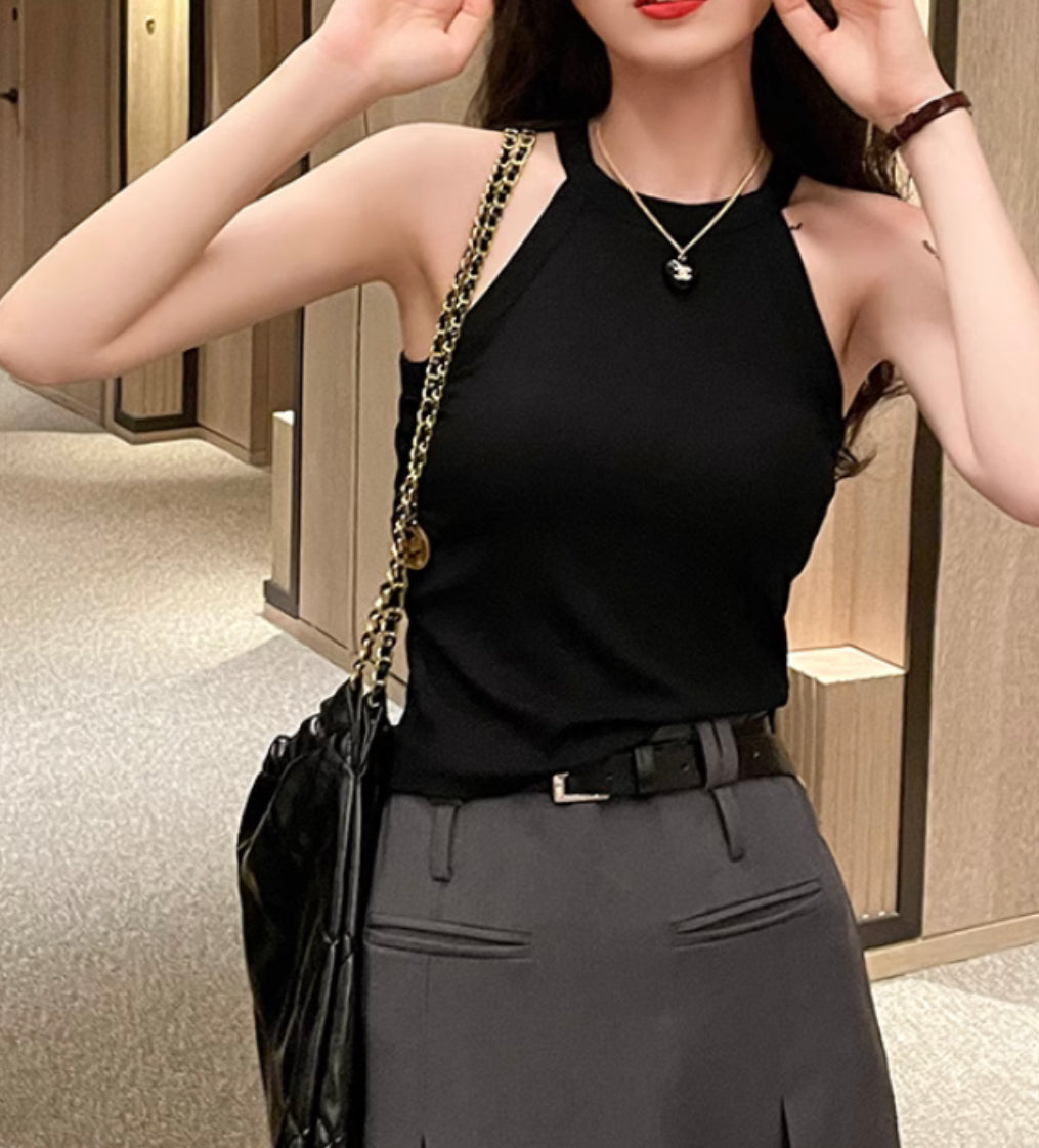 Woman Halter Neck Camisole Short Tops CST003