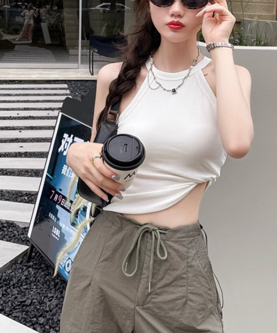 Woman Halter Neck Camisole Short Tops CST003