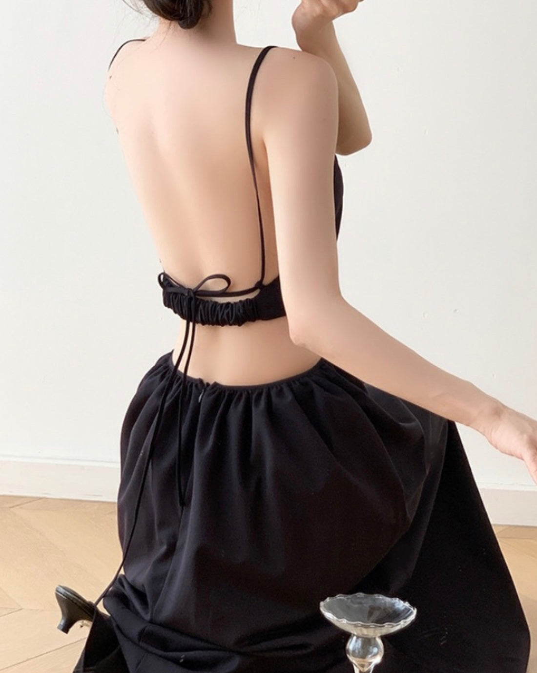 Woman Aline Back Open Dress CDR020