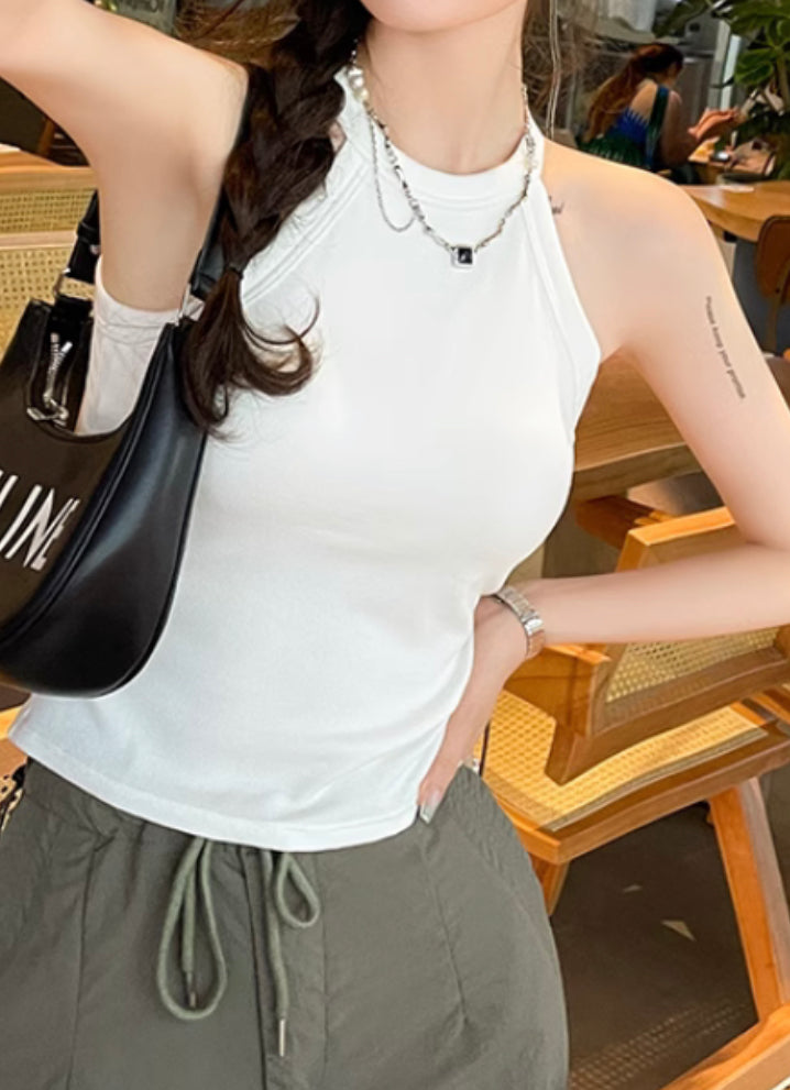 Woman Halter Neck Camisole Short Tops CST003