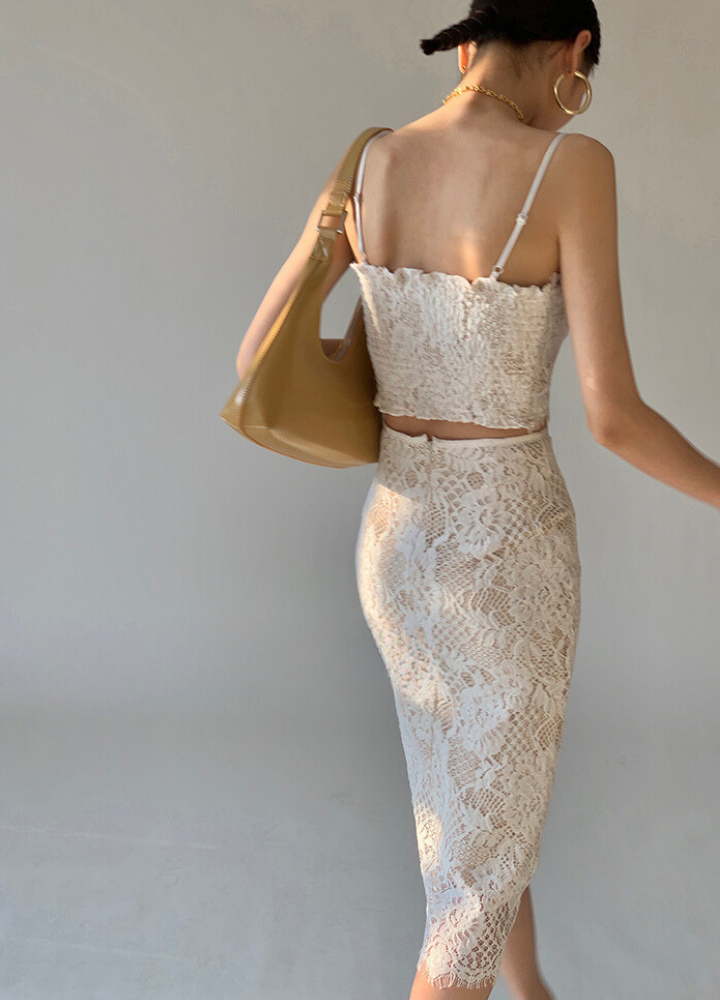 Woman Race Camisole Race Tight Skirt Set Up CDR044