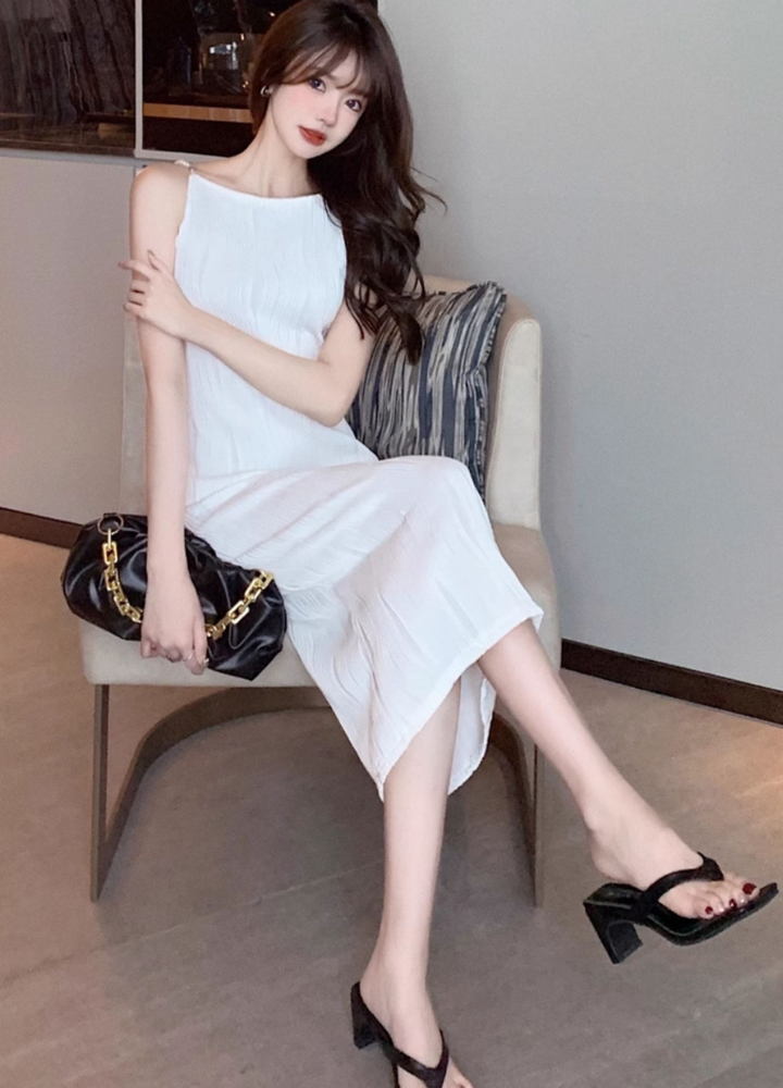 Woman Pearl Shoulder Medium Tight Dress CDR024