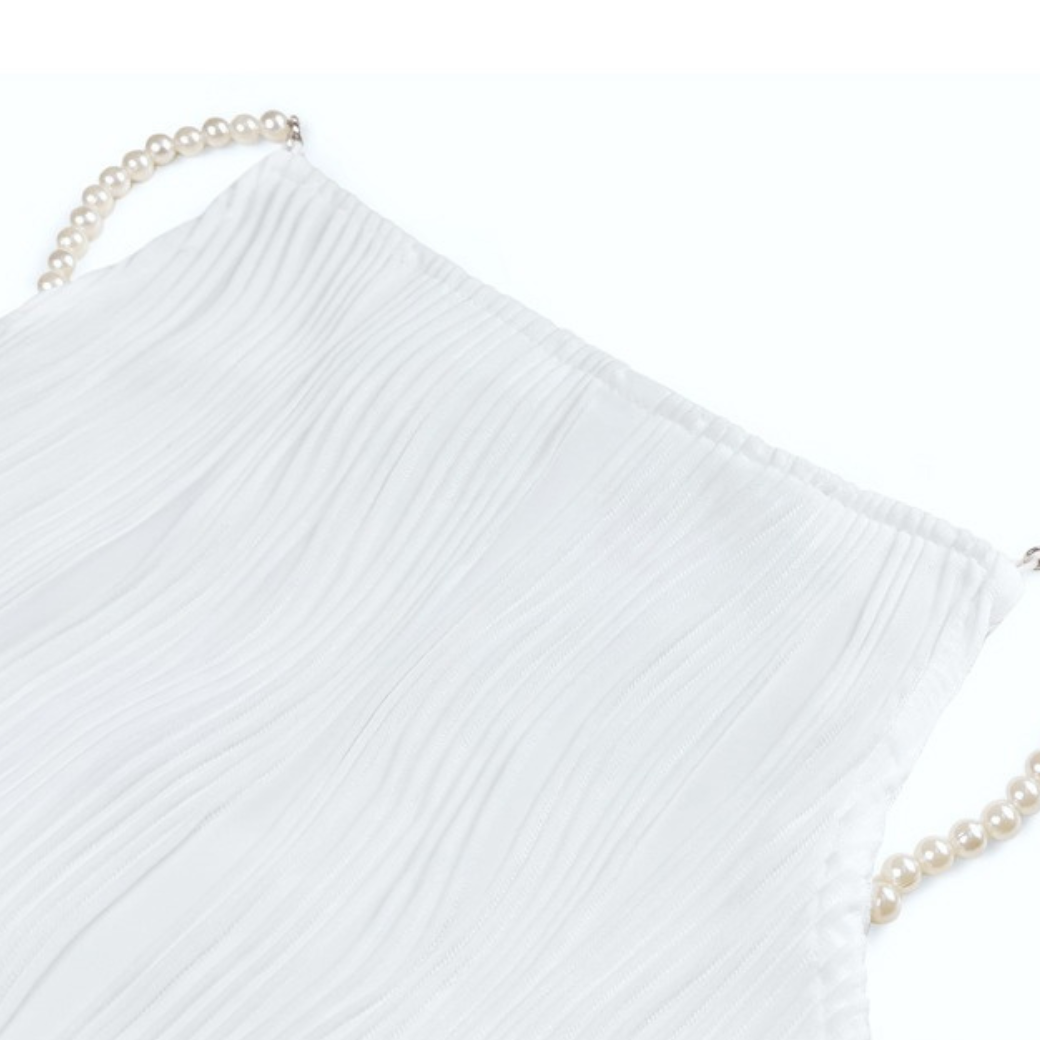 Woman Pearl Shoulder Medium Tight Dress CDR024