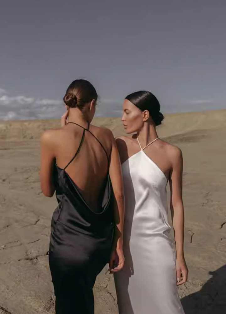 Woman Halter Neck Backless Drape Long Dress CDR076