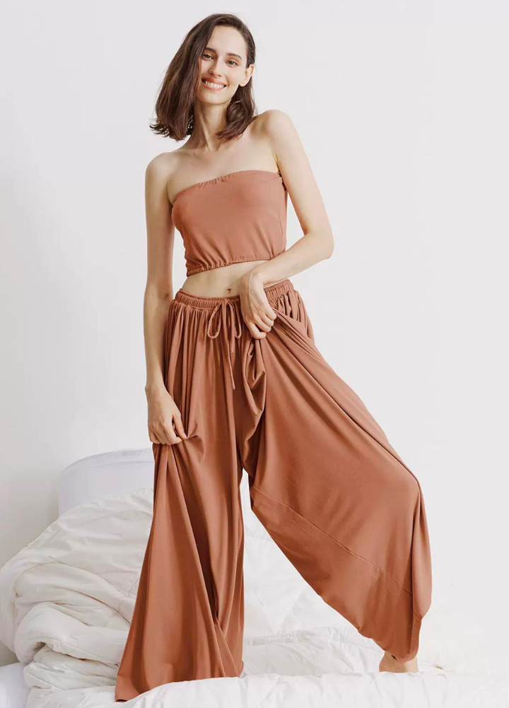Woman Casual Wide Leg Pants Room Wear CST008