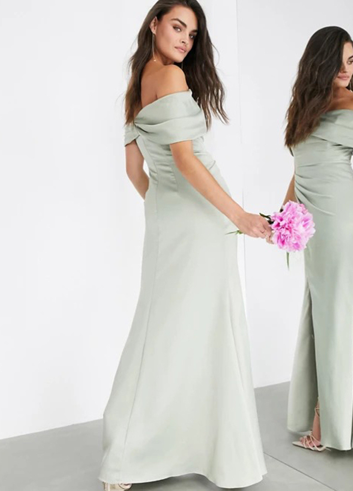 Woman 3type Green Satin No Sleeve Tight Dress CDR061