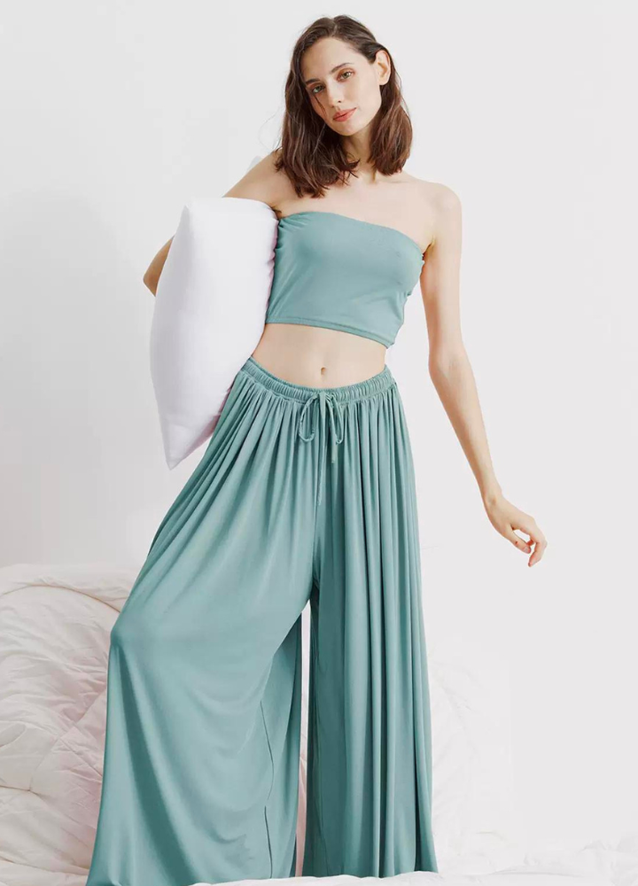 Woman Casual Wide Leg Pants Room Wear CST008