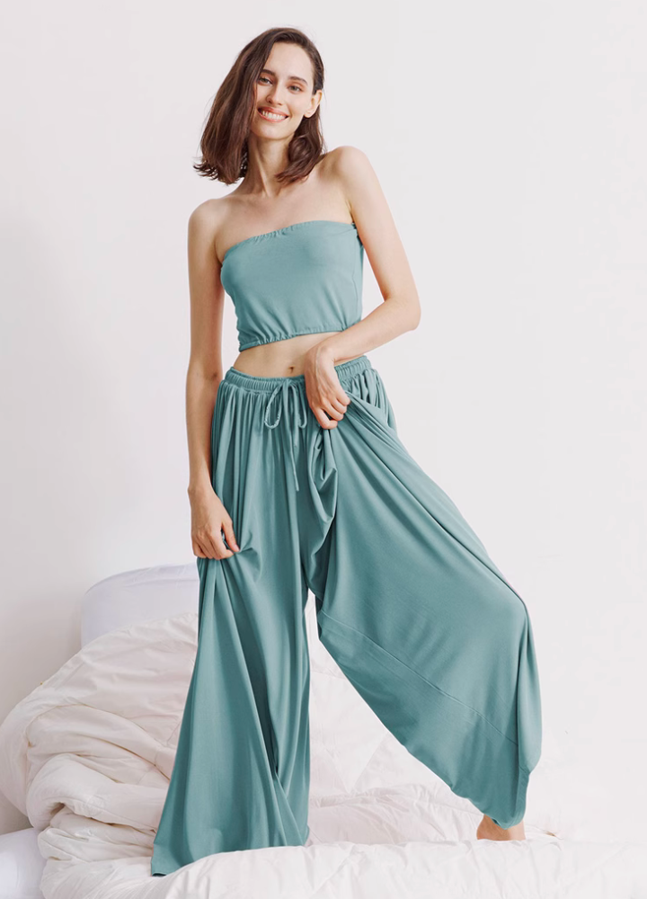 Woman Casual Wide Leg Pants Room Wear CST008