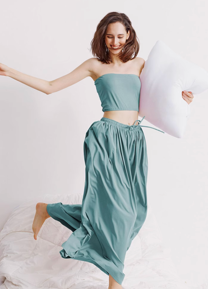 Woman Casual Wide Leg Pants Room Wear CST008